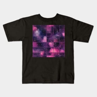 Interminable Space - Infinite Nebula Seamless Pattern Kids T-Shirt